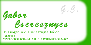 gabor cseresznyes business card