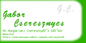 gabor cseresznyes business card